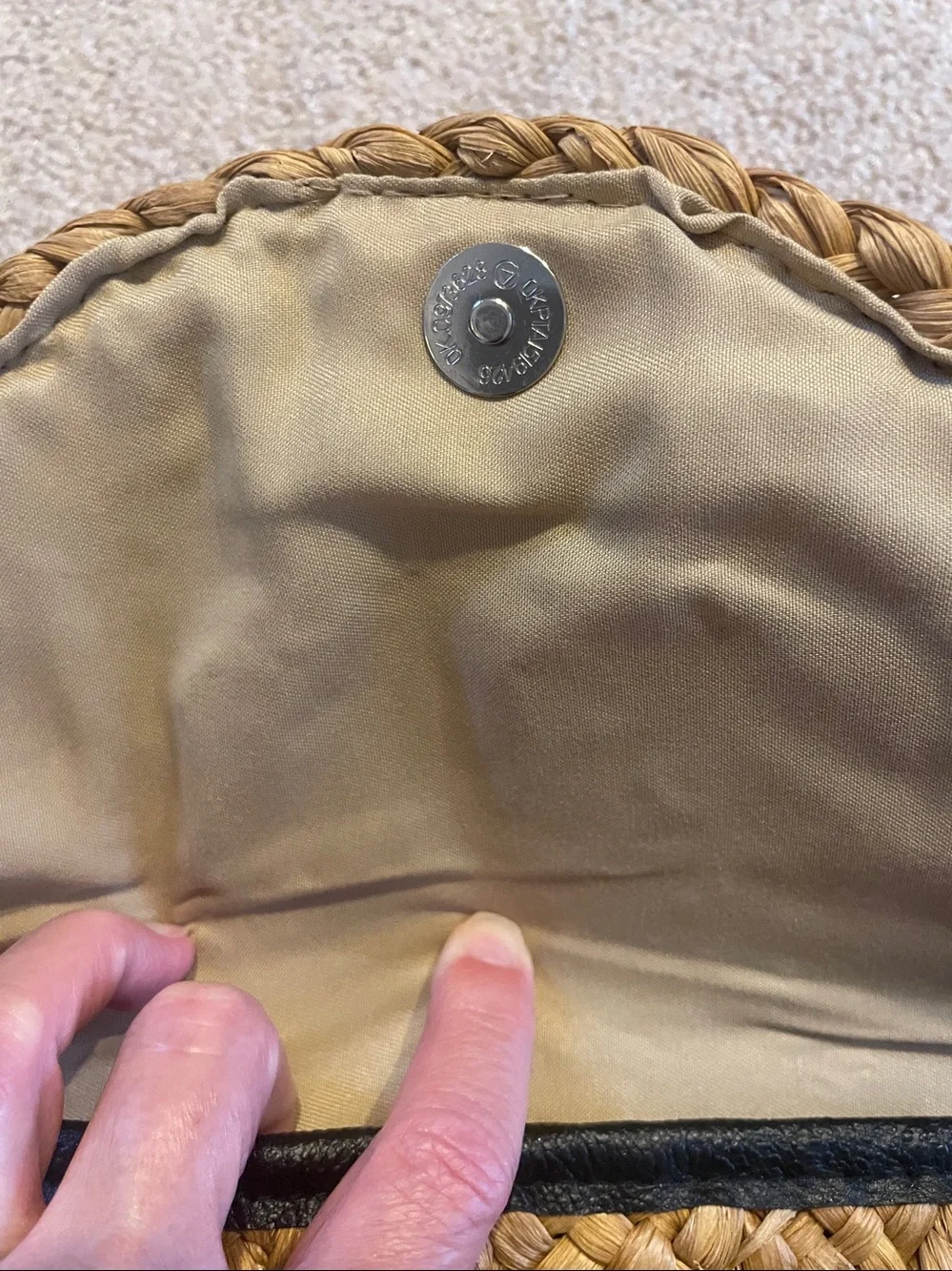 Amazon Woven Straw Fold-Over Clutch - Natural Brown